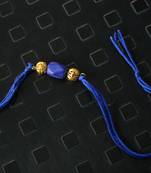 Blue And Gold Rakhi