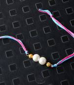 Pink And Blue Pearl Rakhi