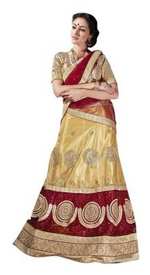 Multicolor embroidered net lehenga choli 1