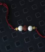 Maroon Rudraksha And Pearl Rakhi