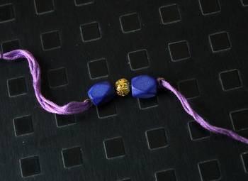 Blue And Purple Gold Rakhi 1