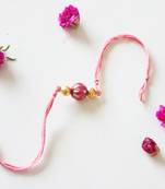 Pink And Gold Meenakari Kundan Rakhi