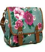 Gray Floral Cross Body Bag