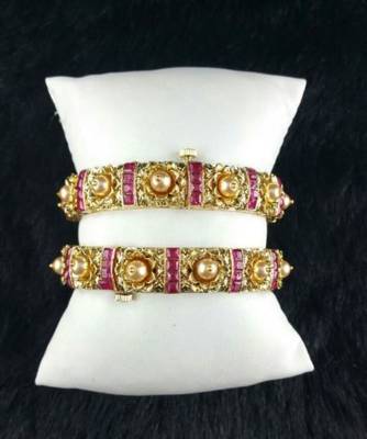 Fine ruby pearl bangles 1