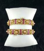 Fine ruby pearl bangles