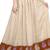 Beige cotton printed skirt