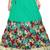 Sea green and maroon georgette crush skirt