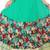 Sea green and maroon georgette crush skirt