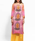 Multicolor printed crepe stitched kurti