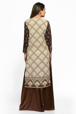 Multicolor printed crepe stitched kurti 3