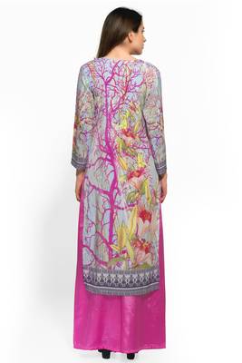 Multicolor printed crepe stitched kurti 3