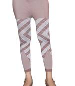 Pinkish grey cotton lycra free size leggings