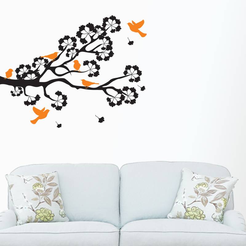 Happiness Birds On A Branc- wall art
