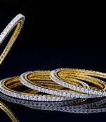 Single Line Cz Stone Studded Bangle