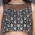 Black silver embroidered velvet blouse