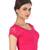 Pink hosiery plain stitched blouse