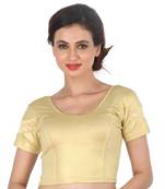 Gold hosiery plain stitched blouse