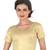 Gold hosiery plain stitched blouse