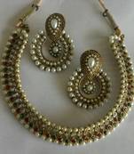 Designer  Pearl Earings with Multi colour  Traditional Necklace