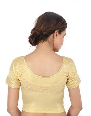 Gold hosiery plain stitched blouse 3