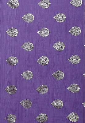 Purple Chiffon Saree Without Blouse 2