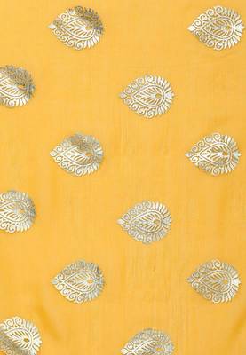 Yellow Chiffon Printed Saree 2