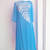 sky blue georgette embroidered stitched kurti