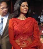 Sushmita sen Designer red saree 