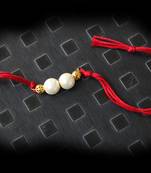 Pearl Work Red Rakhi