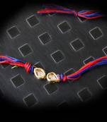 Red And Blue Kundan Rakhi