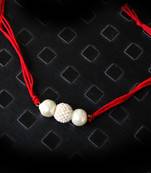 Pearl Work Red Rakhi