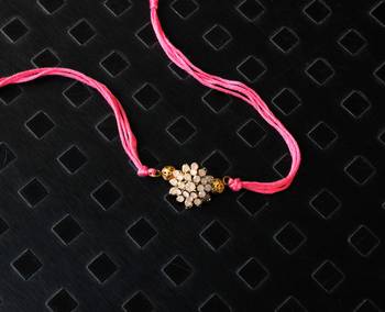 Pink Crystal Rakhi 1