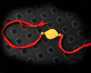 Red And Yellow Stone Work Rakhi 1