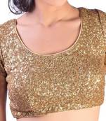 Capped Sleeves gold sequins blouse