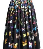 Multicolor printed faux georgette free size skirts