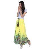Multicolor printed faux georgette free size skirts