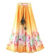 Multicolor printed faux georgette free size skirts