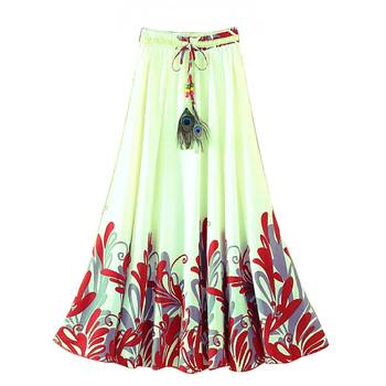 Multicolor printed faux georgette free size skirts 1
