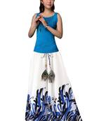 Multicolor printed faux georgette free size skirts