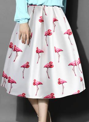 Multicolor printed crepe free size skirts 2