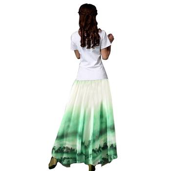 Multicolor printed faux georgette free size skirts 2