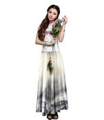 Multicolor printed faux georgette free size skirts