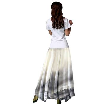 Multicolor printed faux georgette free size skirts 2
