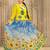 Cool Blue And Lemon Yellow Colour Rajasthani Poshak With Digital Prints And Hand Work Embroidery