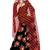 Maroon and Black Chanderi Cotton Rajasthani Poshak
