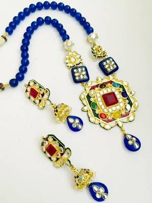 Blue Navratan Beads Necklace 2