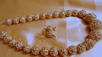 Golden Beads Jaipuri Mala Necklace Women 2