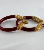 Stretchable Bangles 21Cut Colour Red