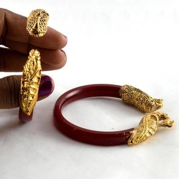 Stretchable Bangles 21Cut Colour Red 2