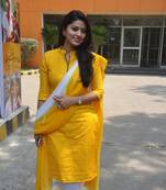 New yellow White Designer zip salwar Suit